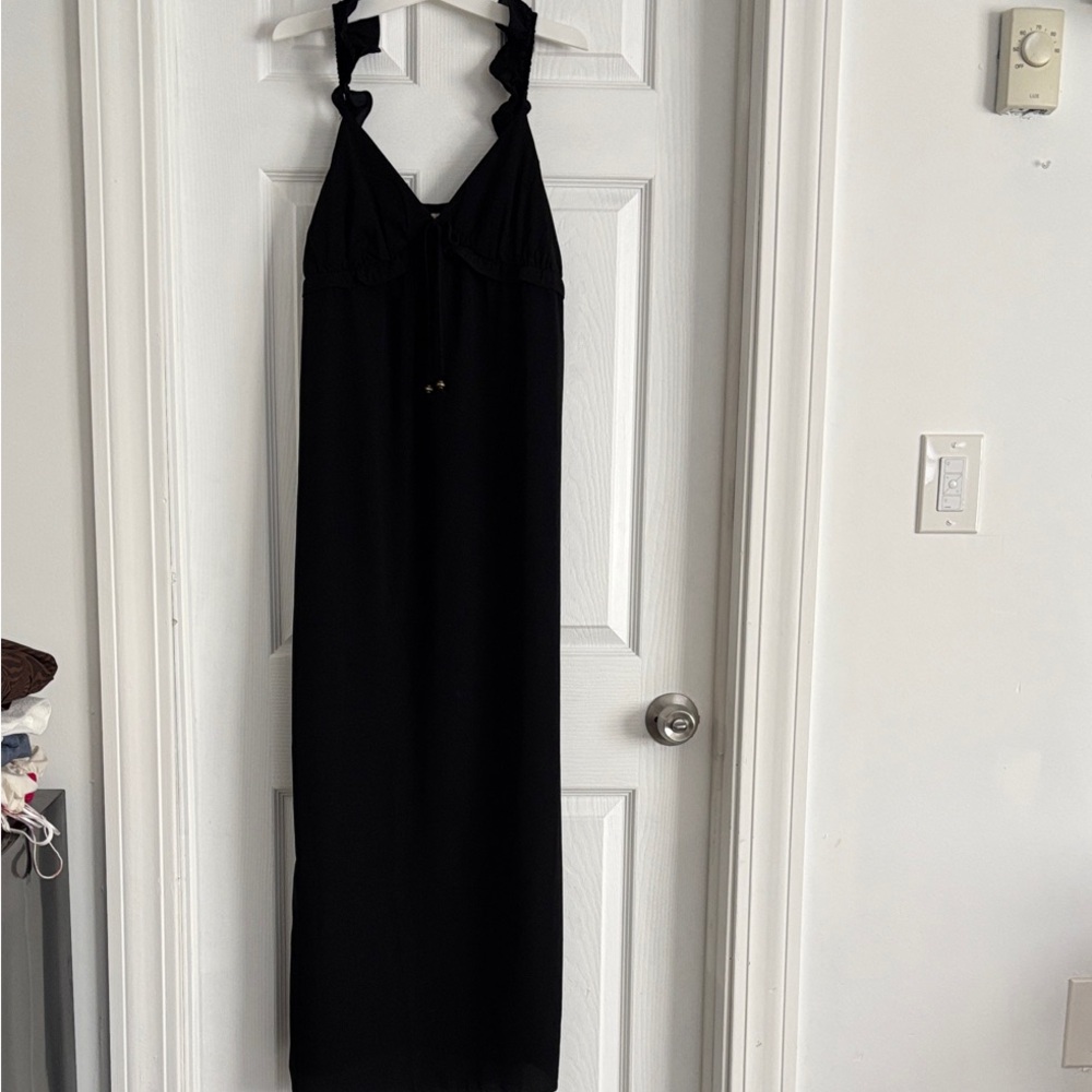Kingston Black Halter Maxi Dress